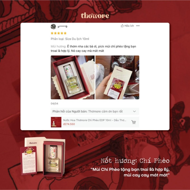 "Ê THƠM NHA CÁC BÀ ƠI!" - MỘT FEEDBACK DỄ THƯƠNG TỪ BẠN NỮ CHỌN CHÍ PHÈO 2 nuoc hoa thomore E thom nha cac ba oi— mot feedback de thuong tu ban nu chon Chi Pheo tang ban trai